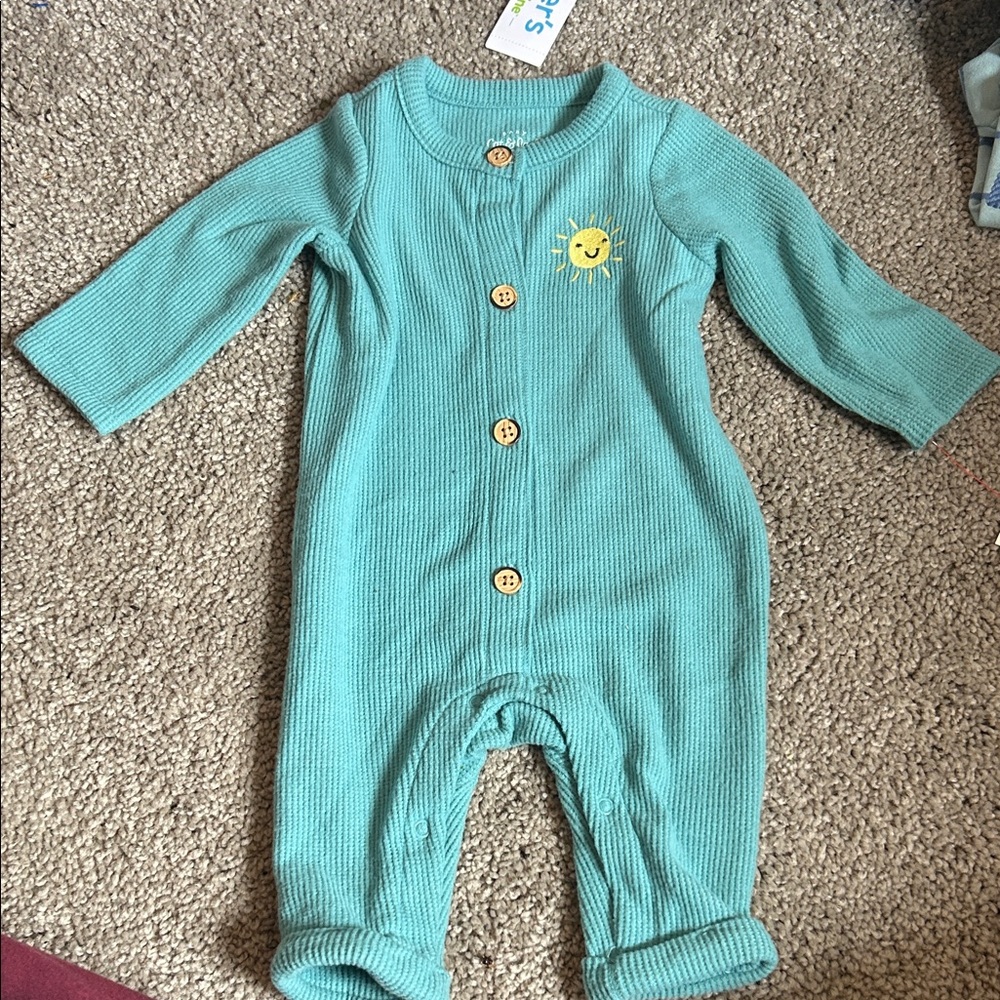 Cat & Jack Green One Piece with Sun Design
